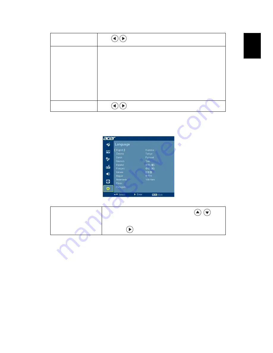 Acer X1311WH Series Скачать руководство пользователя страница 41