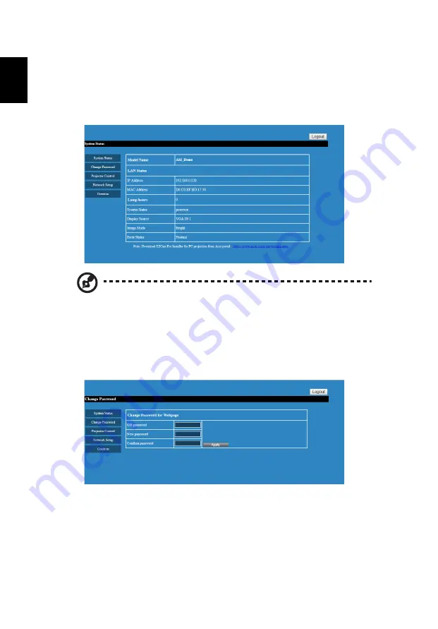 Acer X1525C User Manual Download Page 38