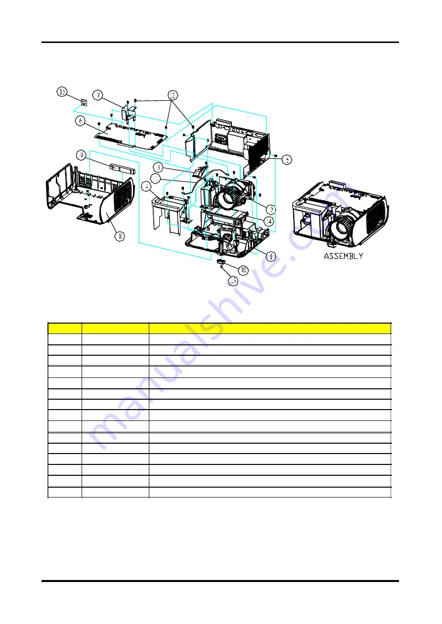 Acer XD1170D Service Manual Download Page 64