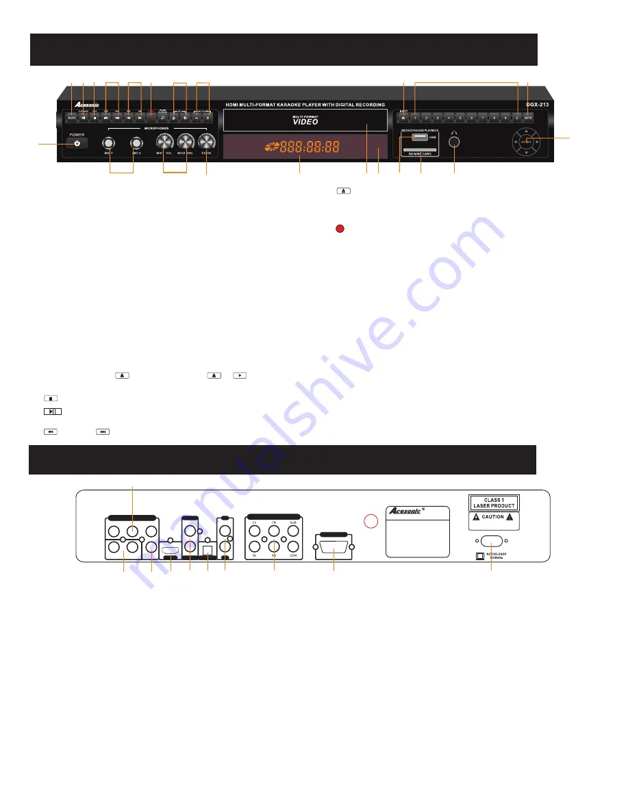 Acesonic DGX-213 Скачать руководство пользователя страница 5