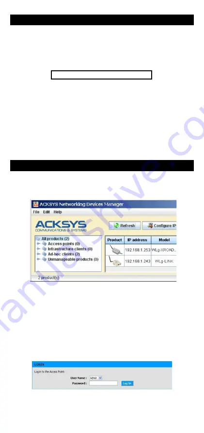 Acksys WLg-xROAD/N Installation Manual Download Page 2