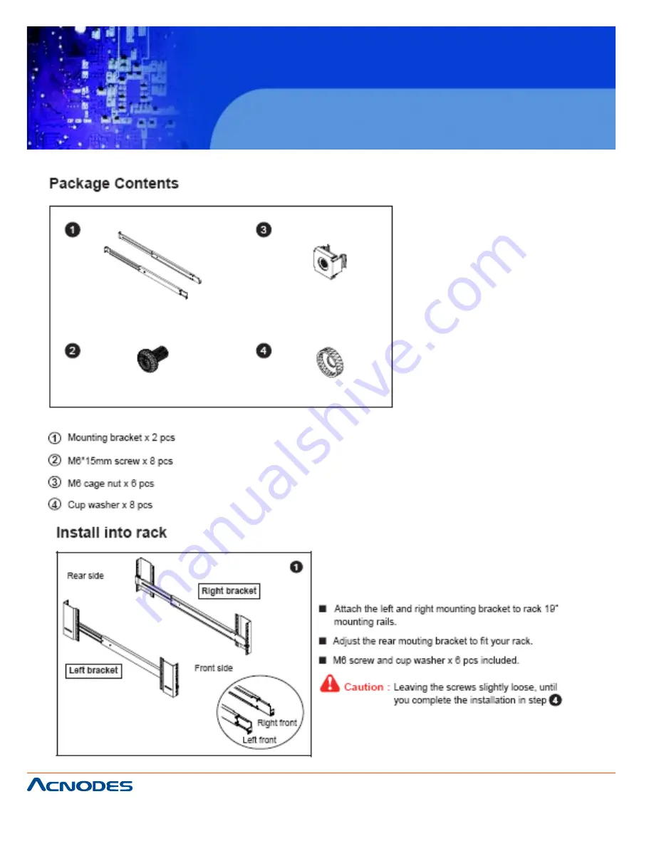 Acnodes RK 1000B Installation Manual Download Page 2