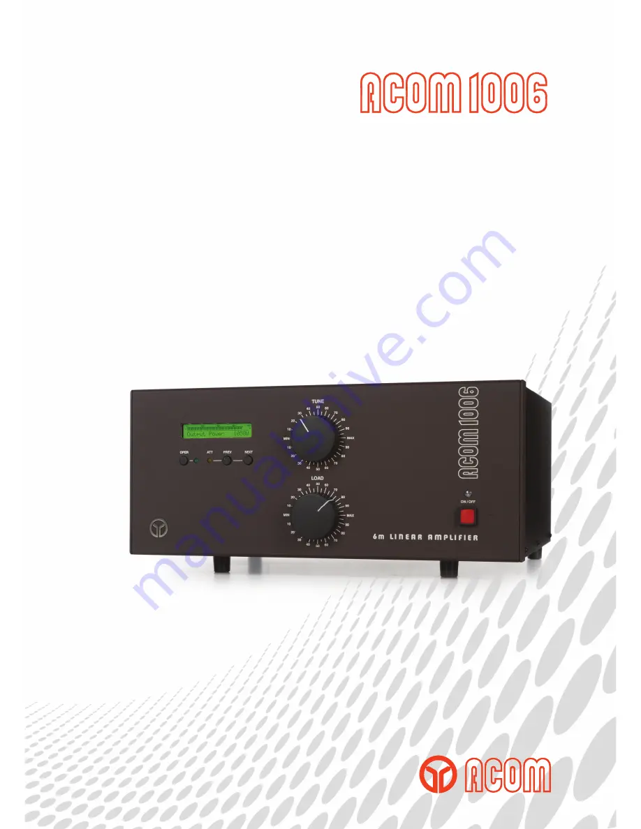 Acom 1006 Operating Manual Download Page 1