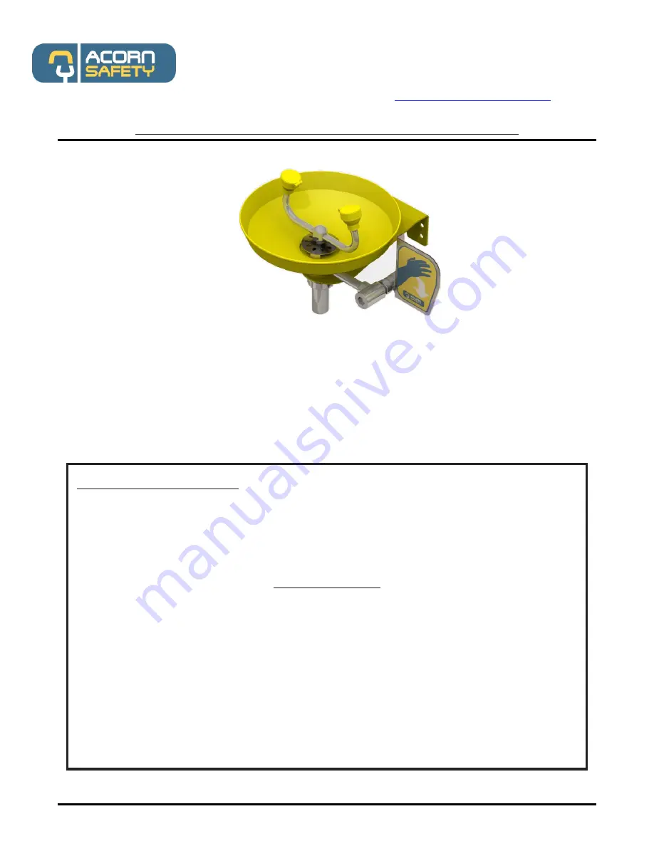 Acorn Safety S0410 Installation, Operation And Maintenance Instructions Download Page 1