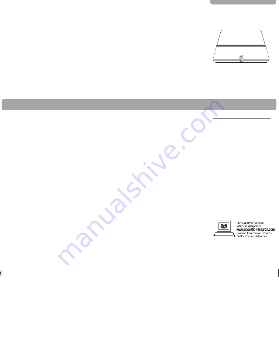 Acoustic Research ARS13 User Manual Download Page 4