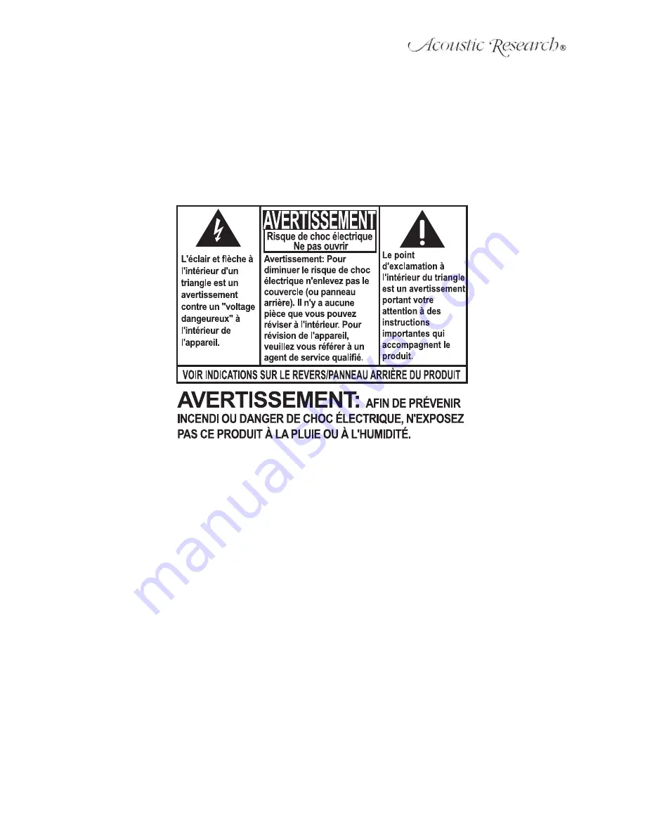 Acoustic Research ART1 Owner'S Manual Download Page 45