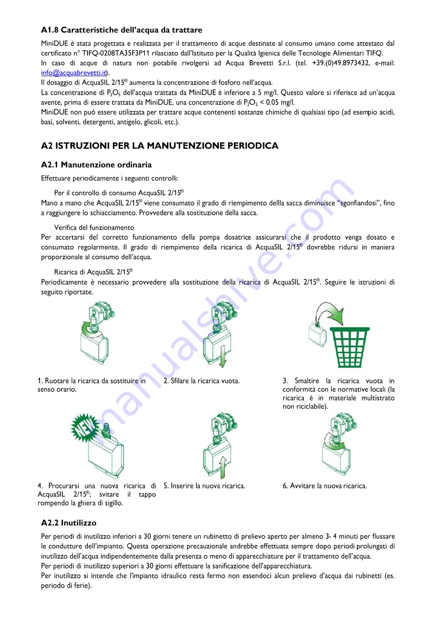 Acqua Brevetti PM004 Installation And Operating Manual Download Page 9