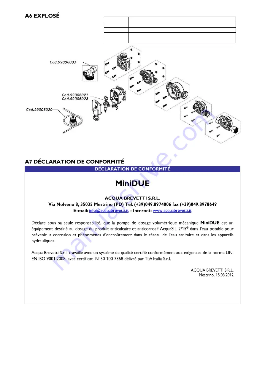 Acqua Brevetti PM004 Installation And Operating Manual Download Page 35