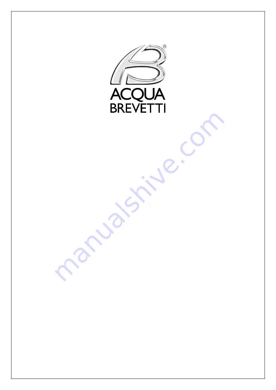 Acqua Brevetti PM010 Installation And Operating Instructions Manual Download Page 1