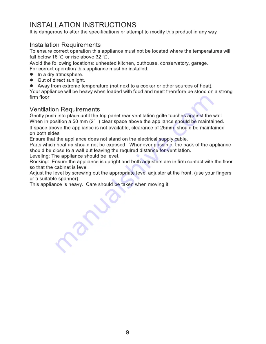 Acqua GY-NE80FR User Manual Download Page 10