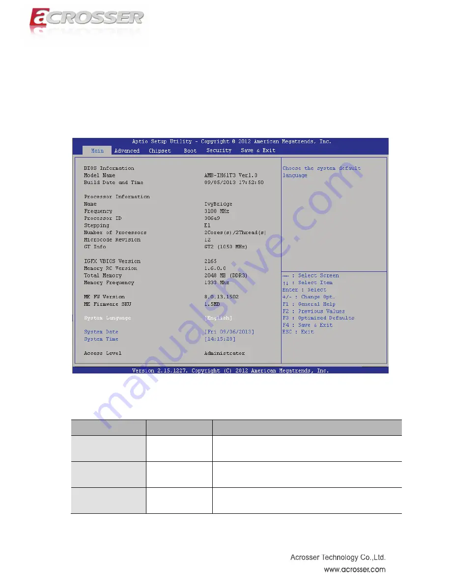 Acrosser Technology AMB-IH61T3 User Manual Download Page 16