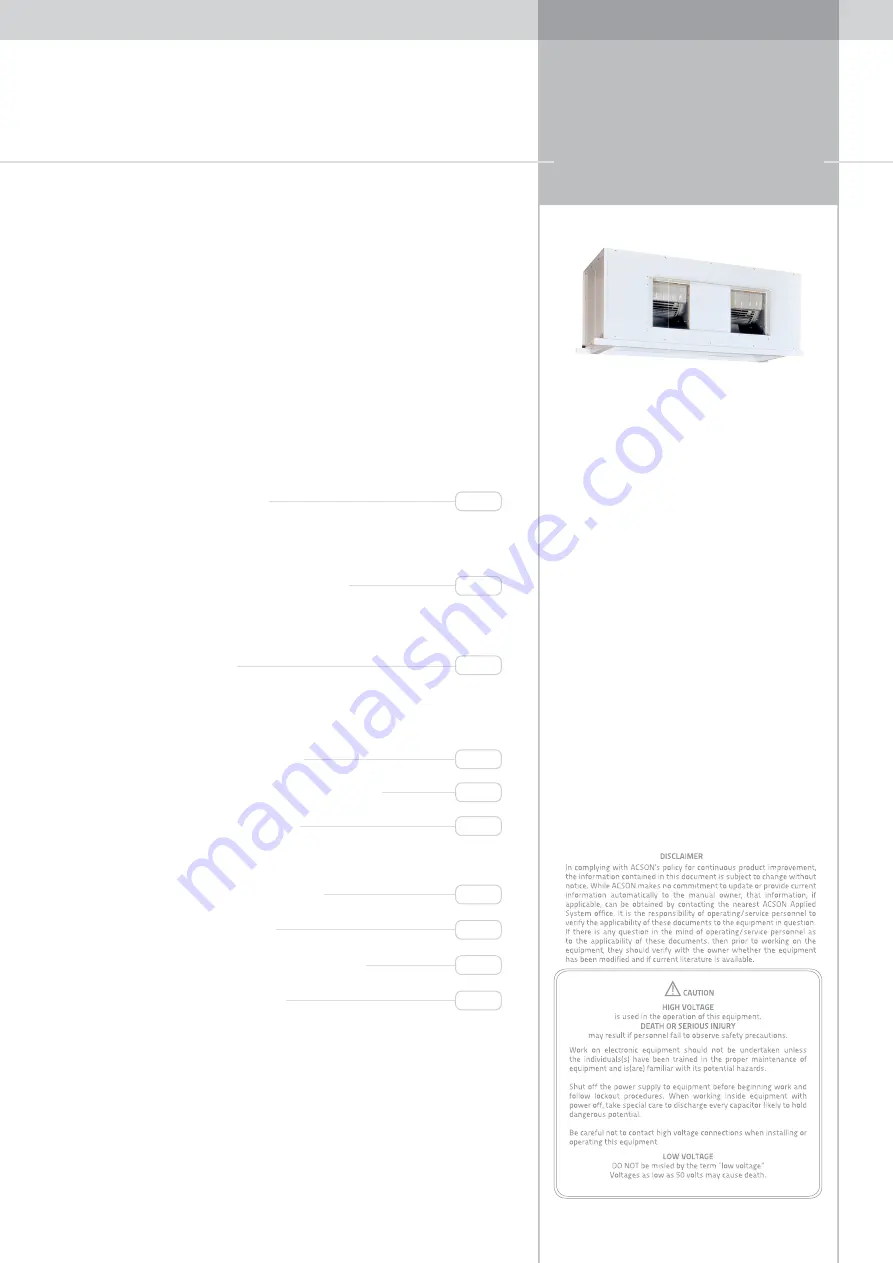 Acson international A5DB-H Series Technical Manual Download Page 2