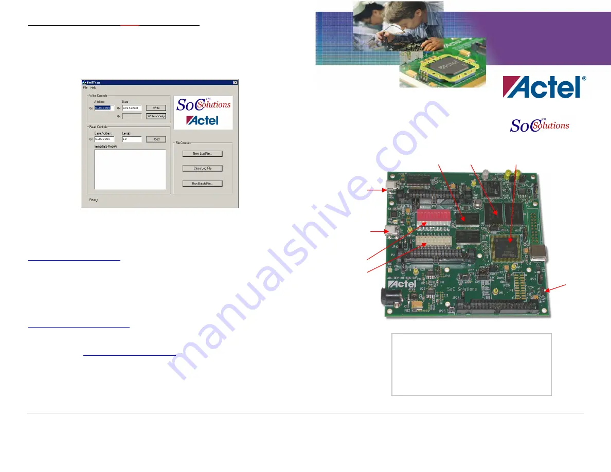 Actel SoC Solutions Series Quick Start Manual Download Page 1