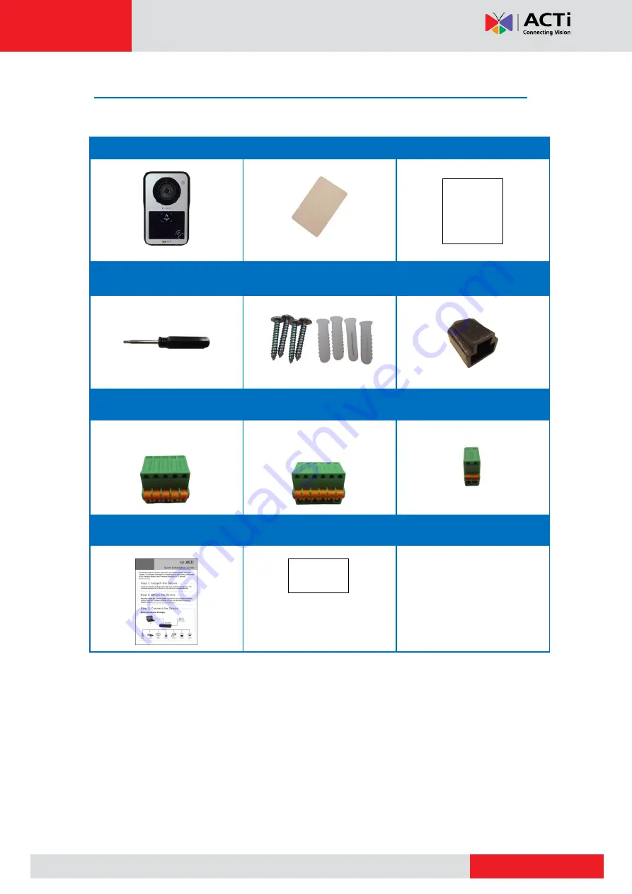 ACTi Q950 Hardware Manual Download Page 8