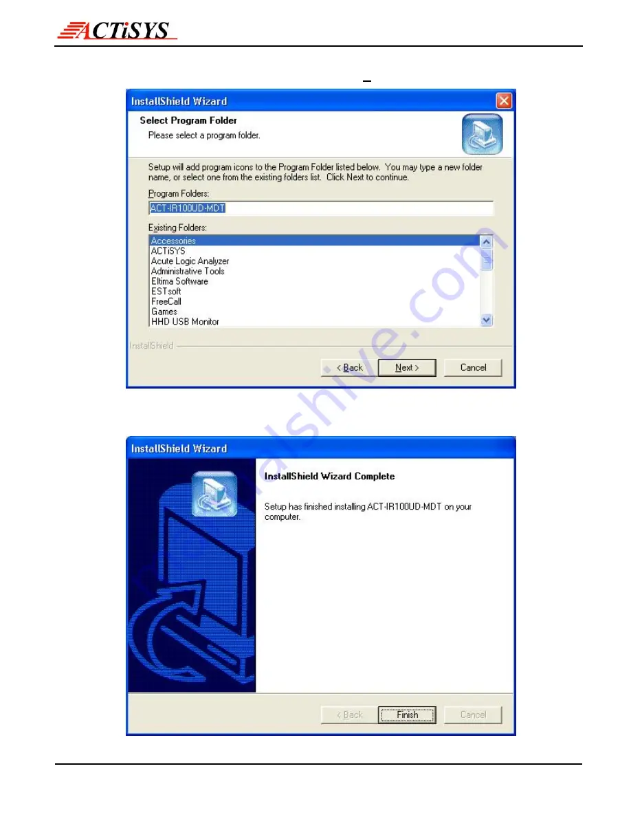 ACTiSYS ACT-IR100UD-MDT User Manual Download Page 9