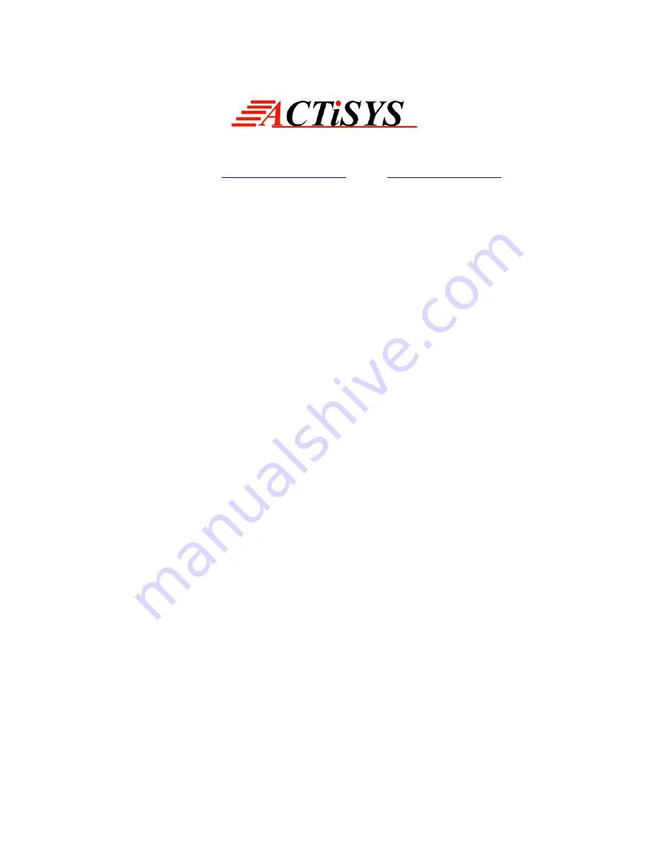 ACTiSYS ACT-IR8200D Design Specification Download Page 1