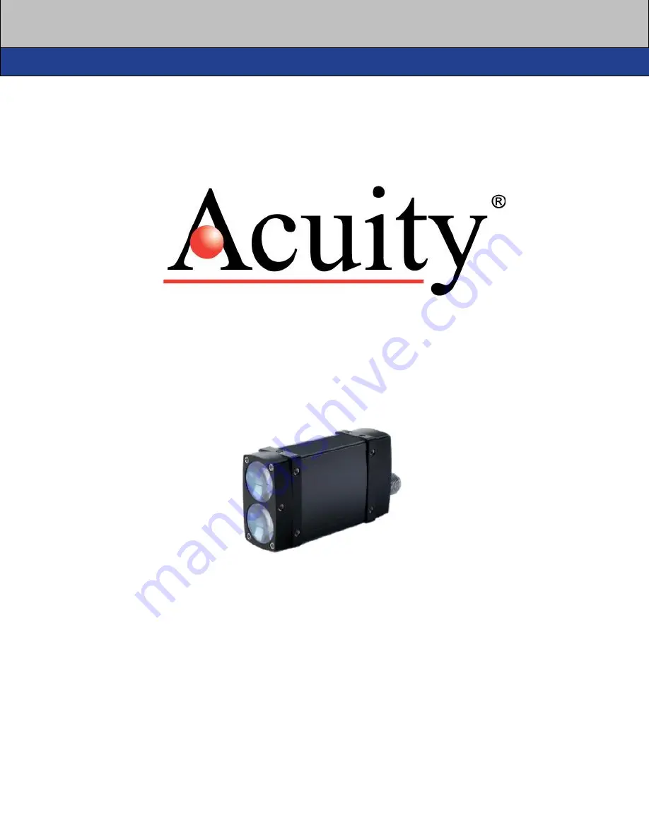 Acuity AccuRange AR2700 User Manual Download Page 1