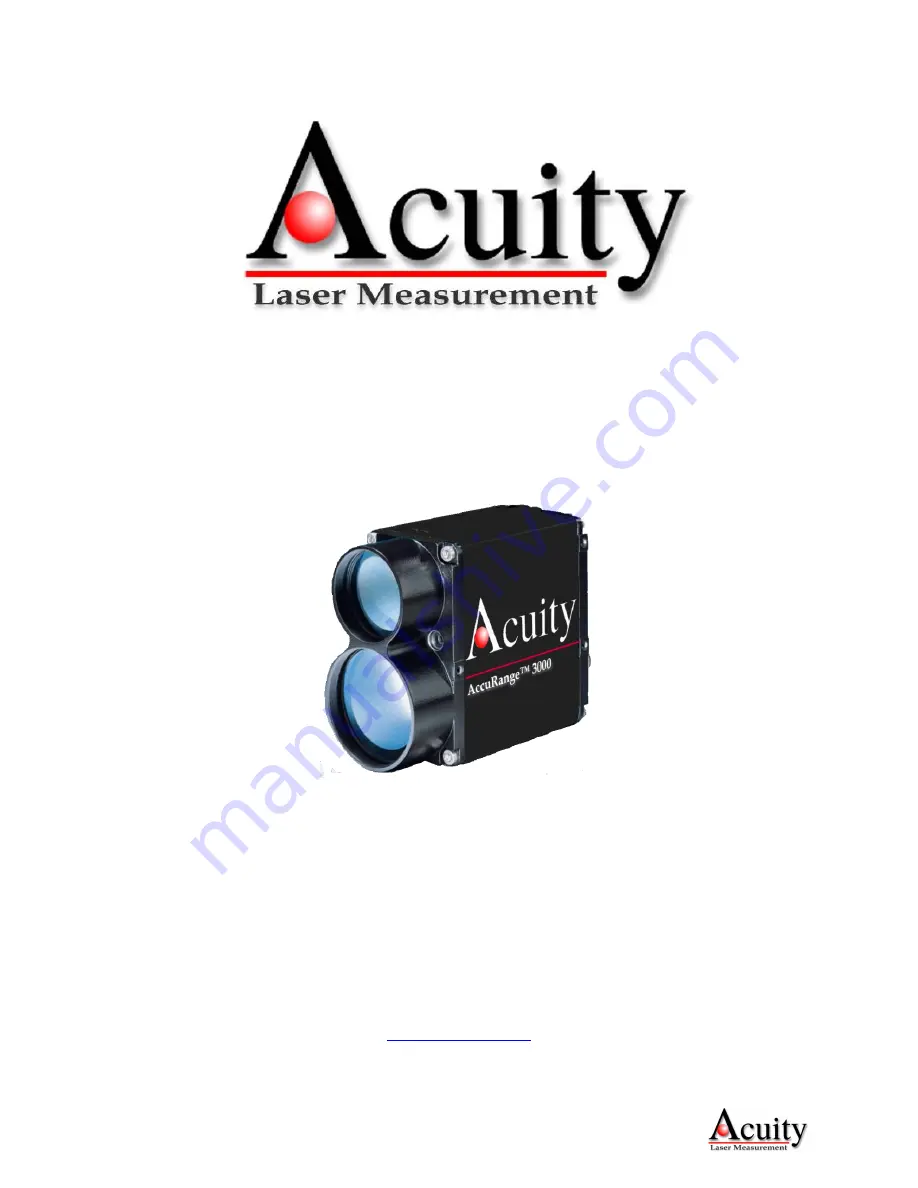 Acuity AccuRange AR3000 User Manual Download Page 1