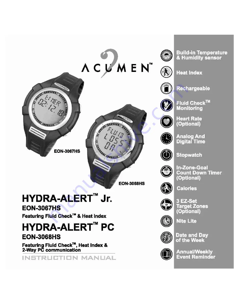 Acumen Stopwatch Instruction Manual Download Page 1