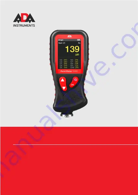 ADA INSTRUMENTS PaintMeter 1500 Скачать руководство пользователя страница 1