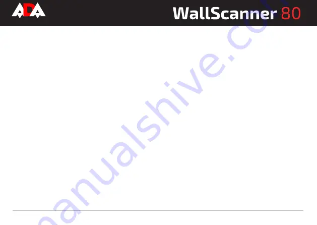 ADA INSTRUMENTS Wall Scanner 80 Operating Manual Download Page 23