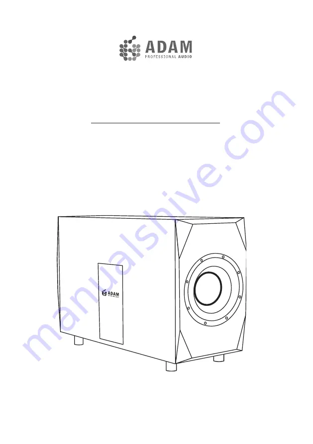 Adam Sub20 Operation Manual Download Page 1