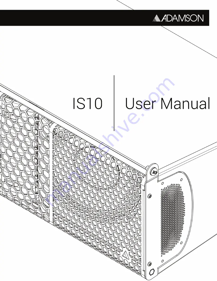 Adamson IS10 User Manual Download Page 1