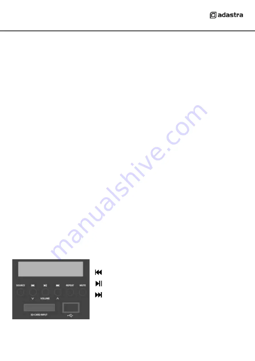 Adastra RM406 User Manual Download Page 6