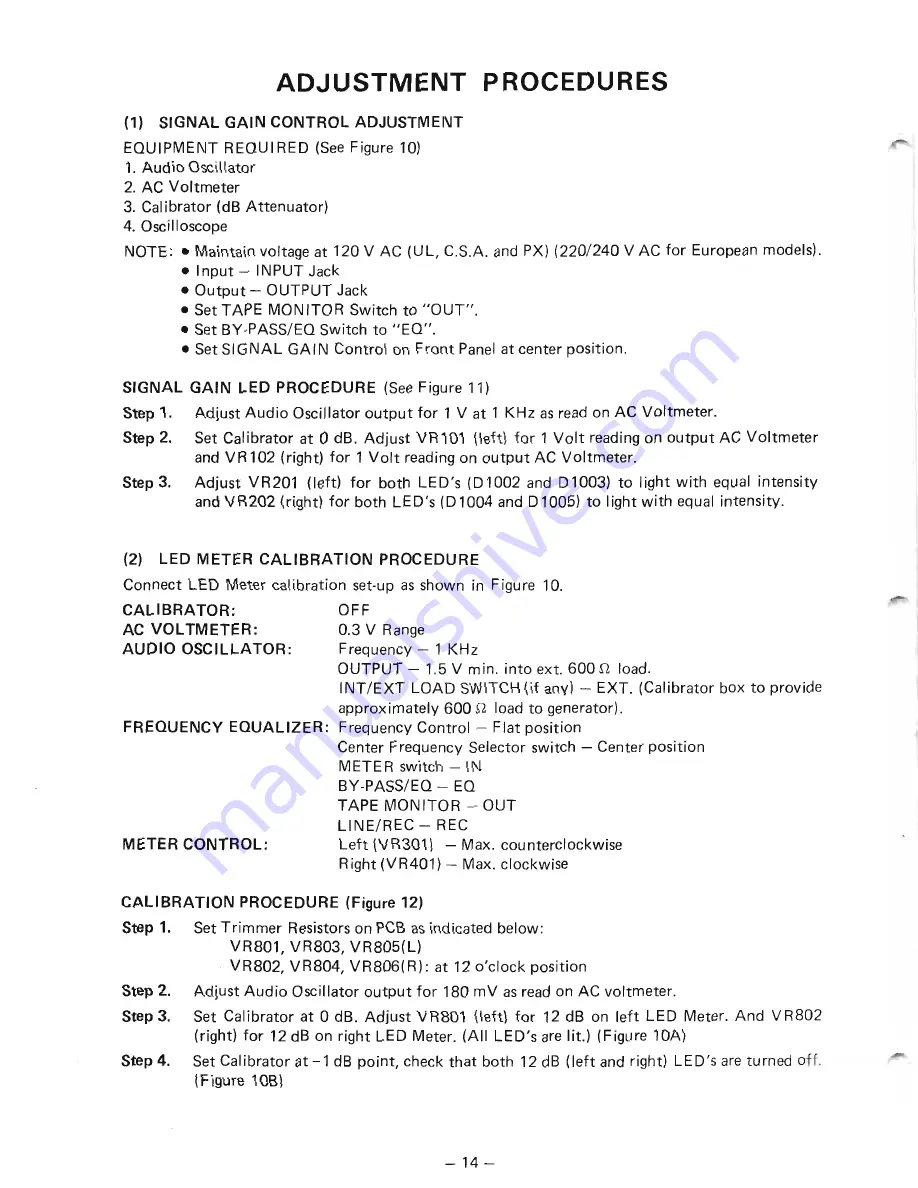 ADC Sound Shaper Three Service Manual Download Page 14