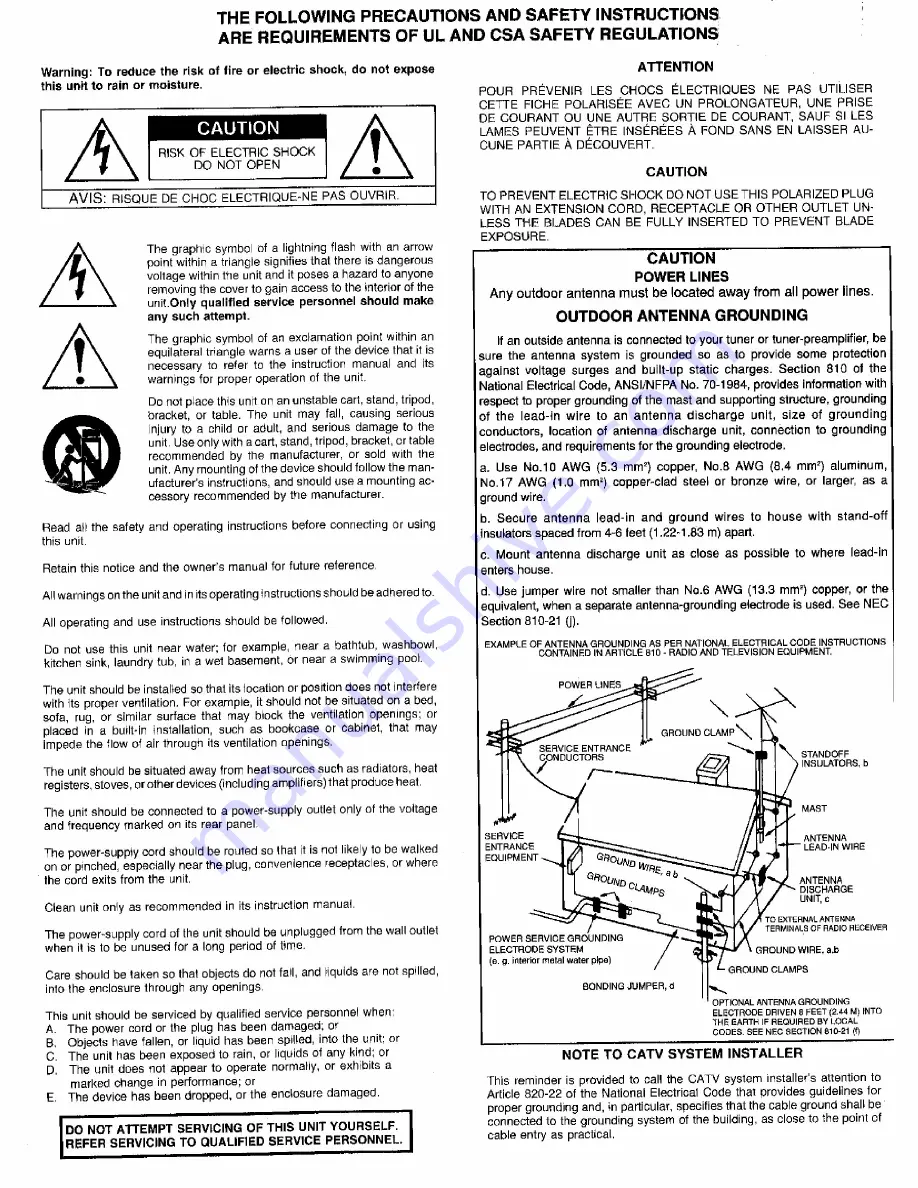 Adcom GCA-510 Owner'S Manual Download Page 2