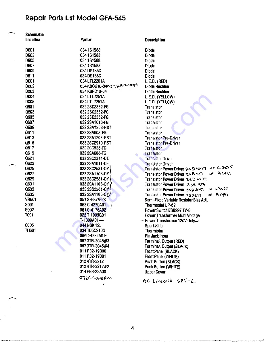 Adcom GFA-545 Service Manual Download Page 6