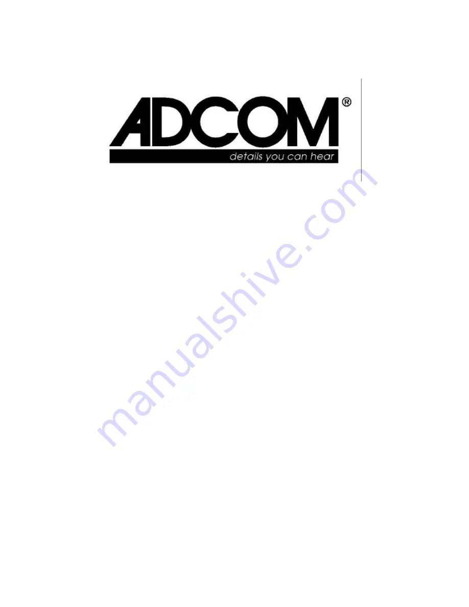 Adcom GFP-710 Service Manual Download Page 1