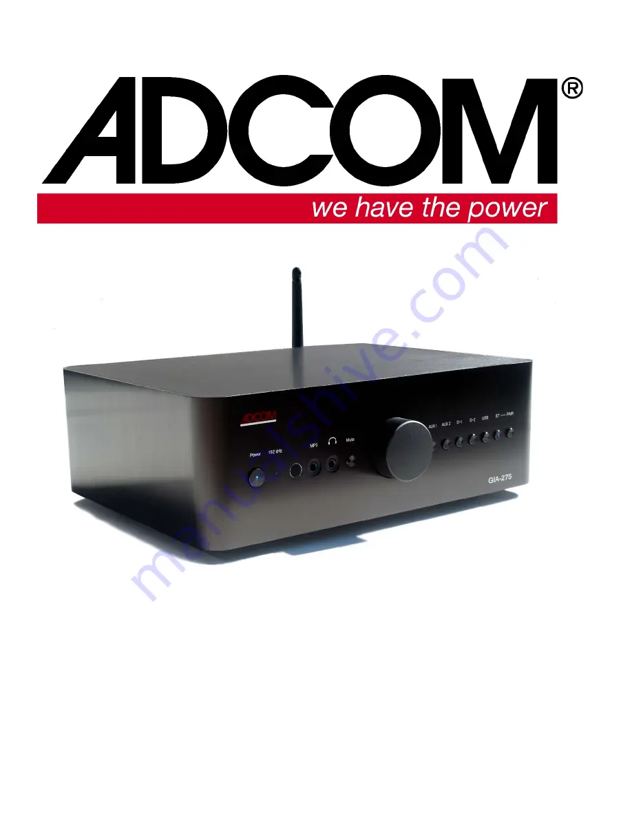 Adcom GIA-275 User Manual Download Page 1