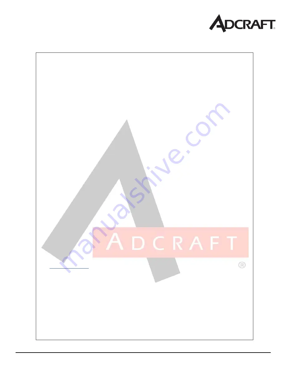 Adcraft COT-21 Instruction Manual Download Page 5