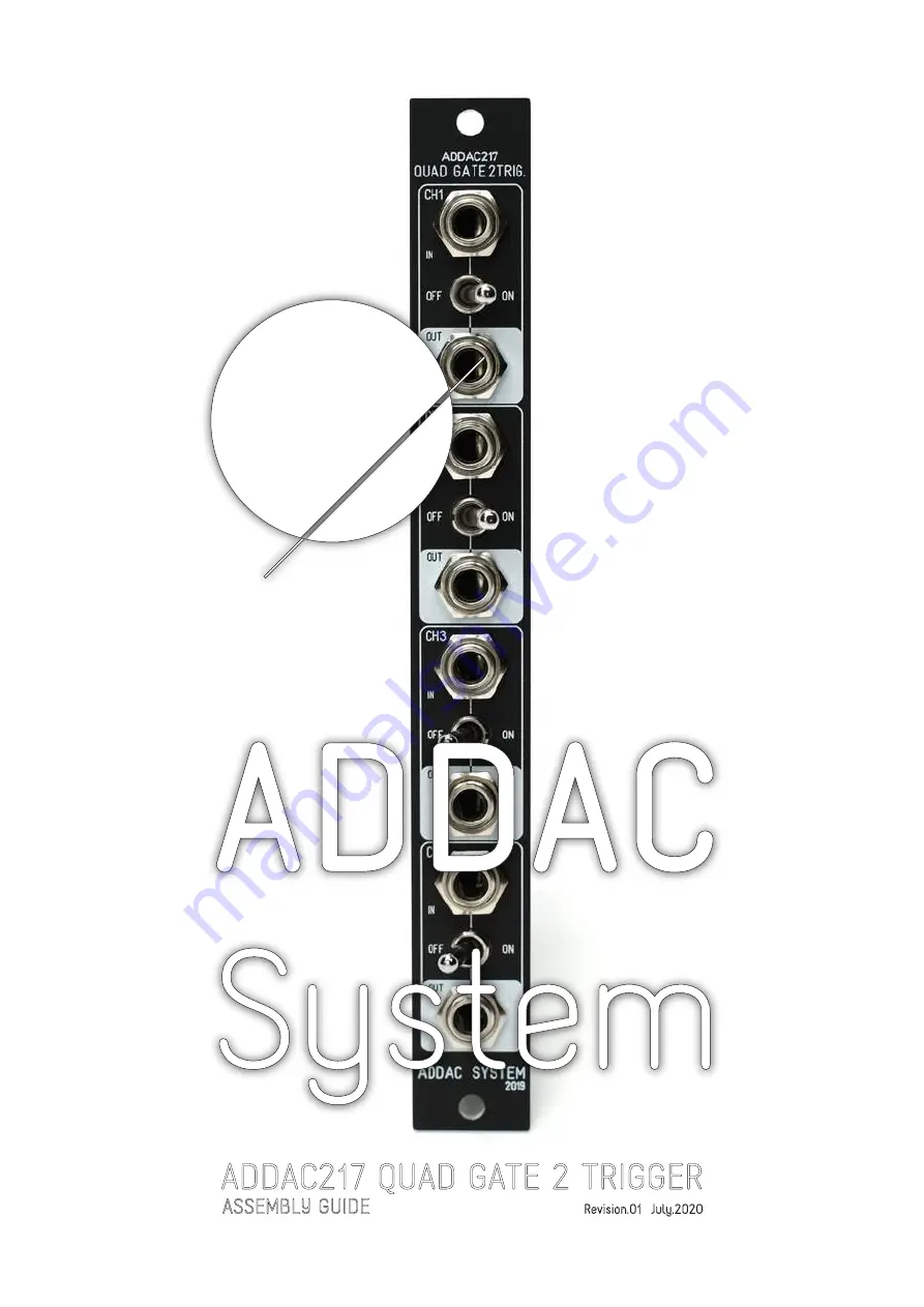 ADDAC System ADDAC217 Assembly Manual Download Page 1