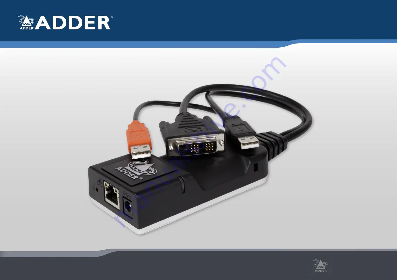 ADDER ADDERLink INFINITY 101T-DVI Скачать руководство пользователя страница 1