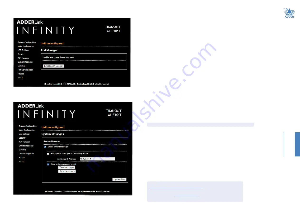 ADDER ADDERLink INFINITY 101T-DVI User Manual Download Page 18