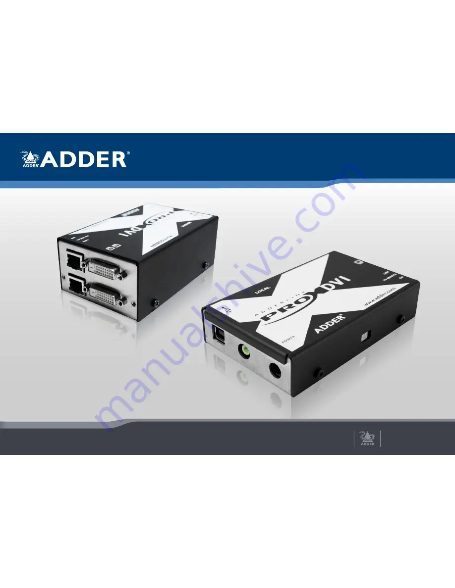 ADDER AdderLink X-DVIPRO Скачать руководство пользователя страница 1