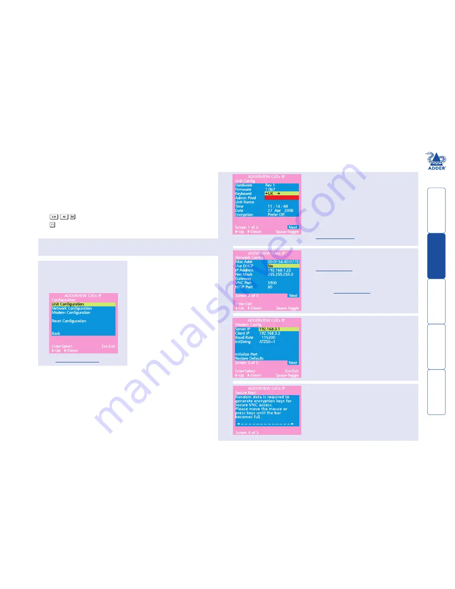 ADDER AdderView CATx AVX4016 User Manual Download Page 37