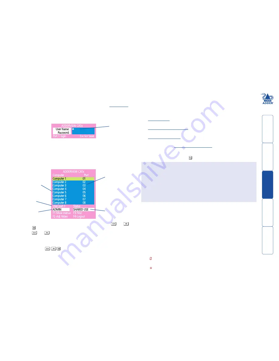 ADDER AdderView CATx AVX4016 Скачать руководство пользователя страница 50