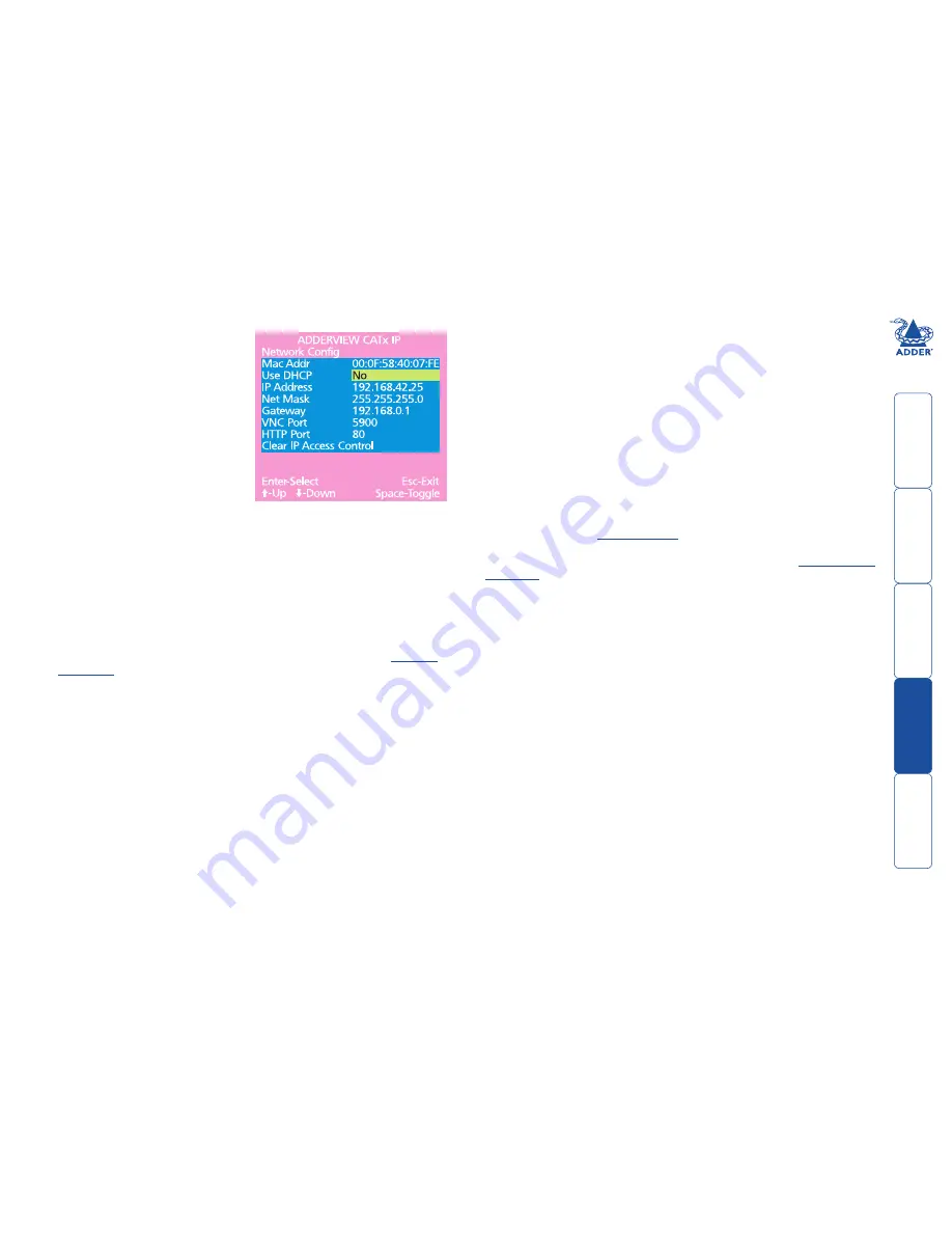 ADDER AdderView CATx AVX4016 User Manual Download Page 77