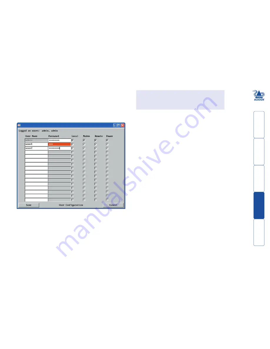 ADDER AdderView CATx AVX4016 User Manual Download Page 81