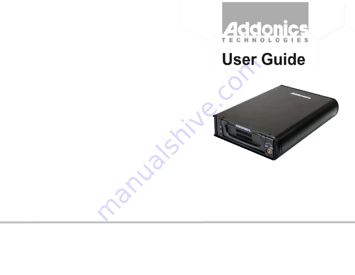 Addonics Technologies Sapphire Mobile Rack II User Manual Download Page 1