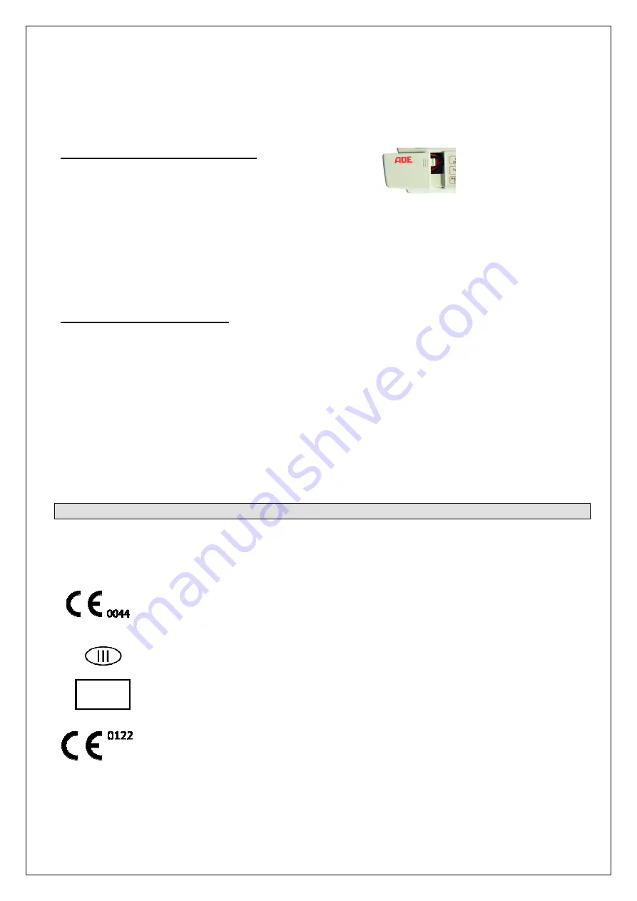 ADE M601020 Operating Manual Download Page 4