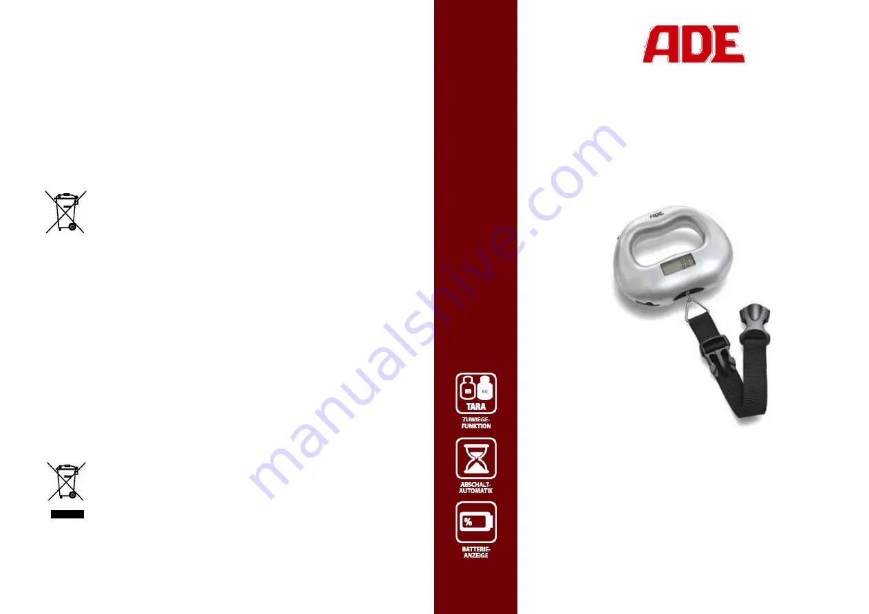 ADE Maxi KW901 Instruction Manual Download Page 1