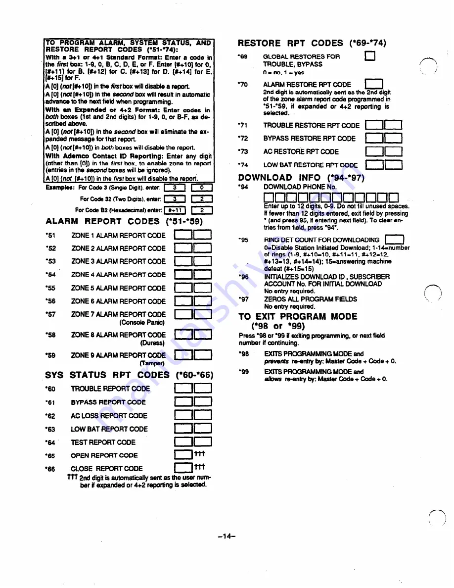 ADEMCO 4110DL Installation Instructions Manual Download Page 18