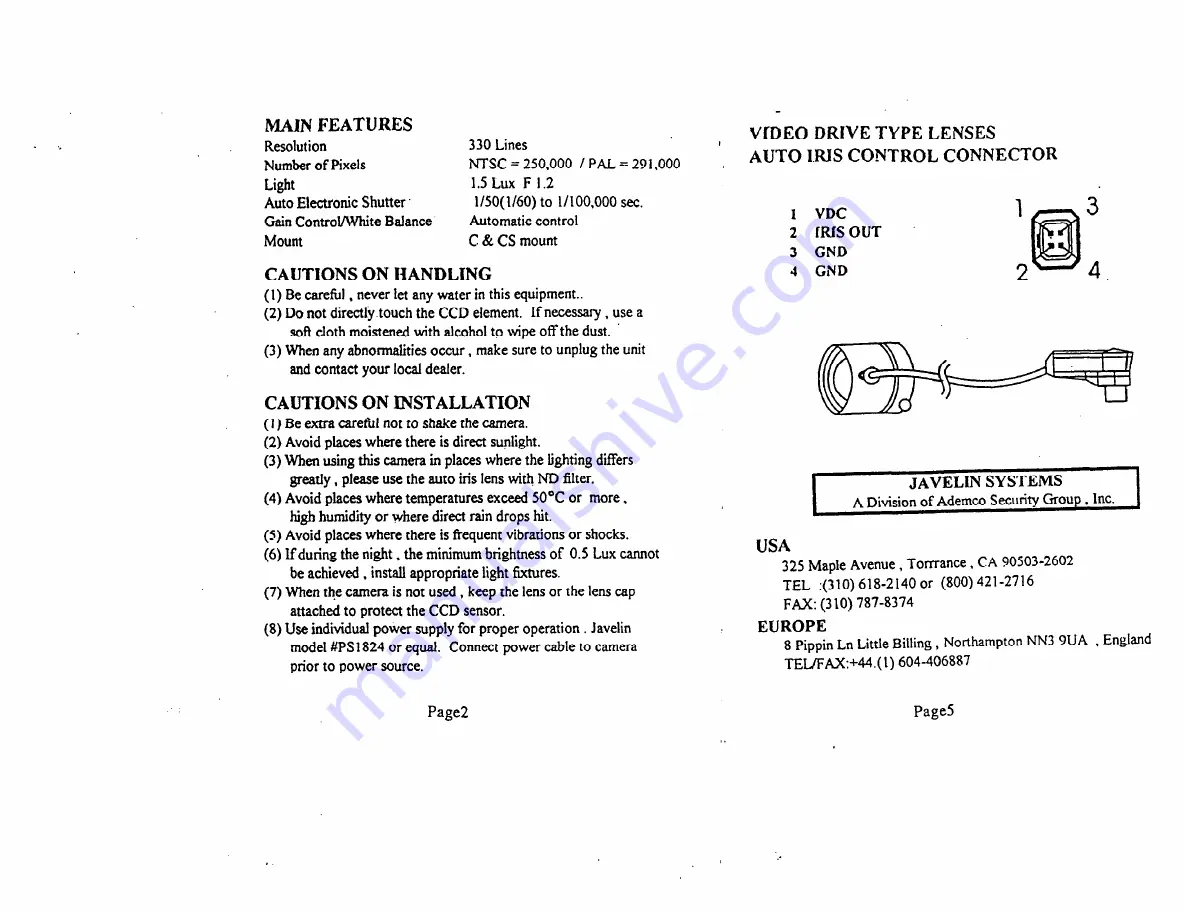 ADEMCO PROVUC Instruction Manual Download Page 5