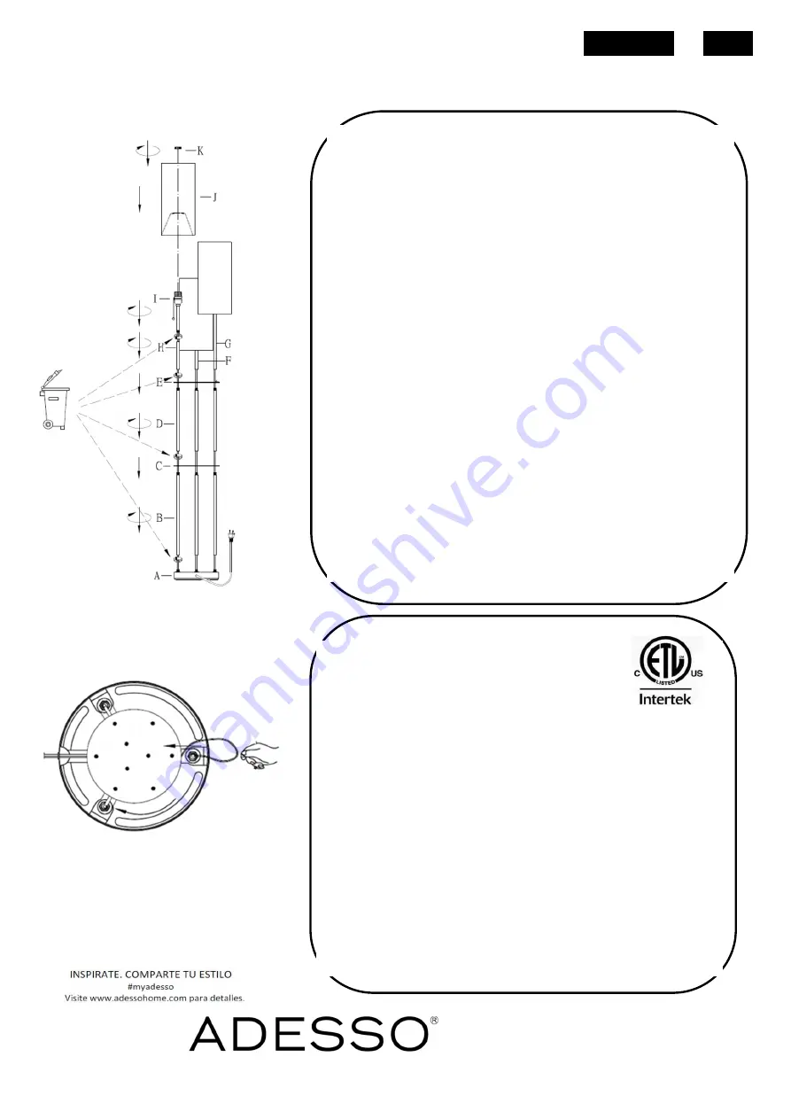 Adesso 4305-22 Assembly Instructions Download Page 2