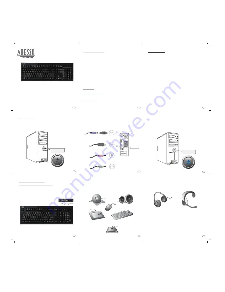 Adesso MKB-135B Quick Start Manual Download Page 1