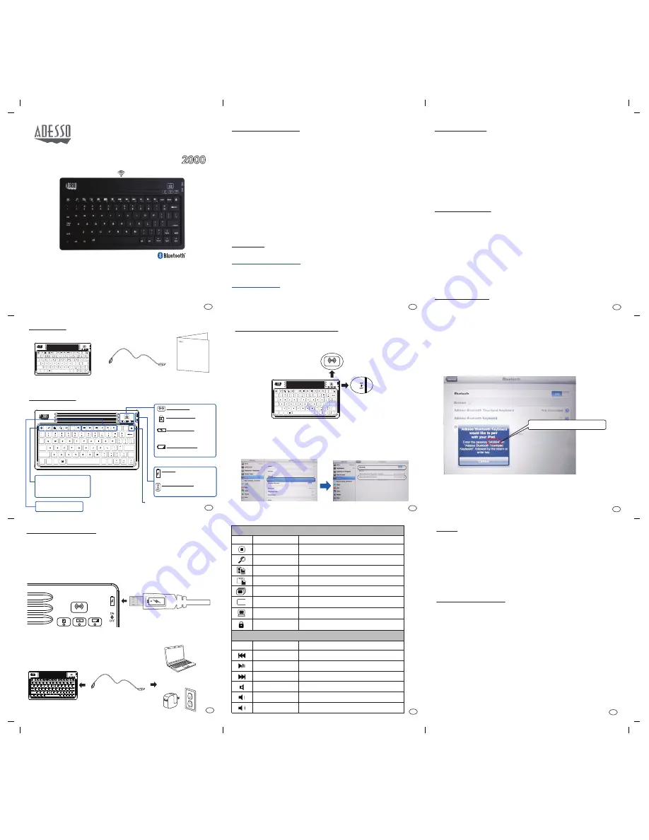 Adesso WKB-2000BA Quick Start Manual Download Page 1